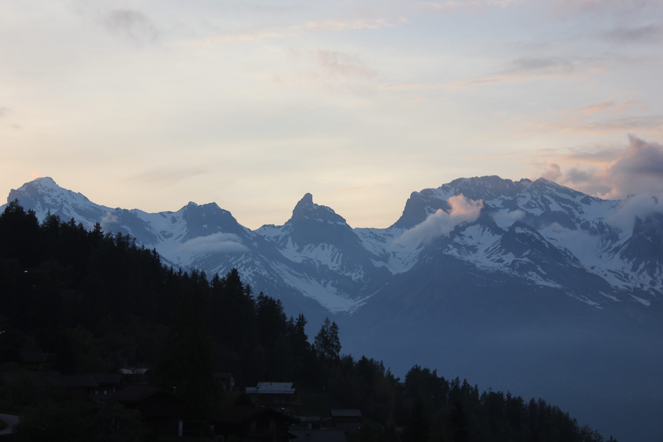 La Tzoumaz Lodge view from the chalet in Autumn