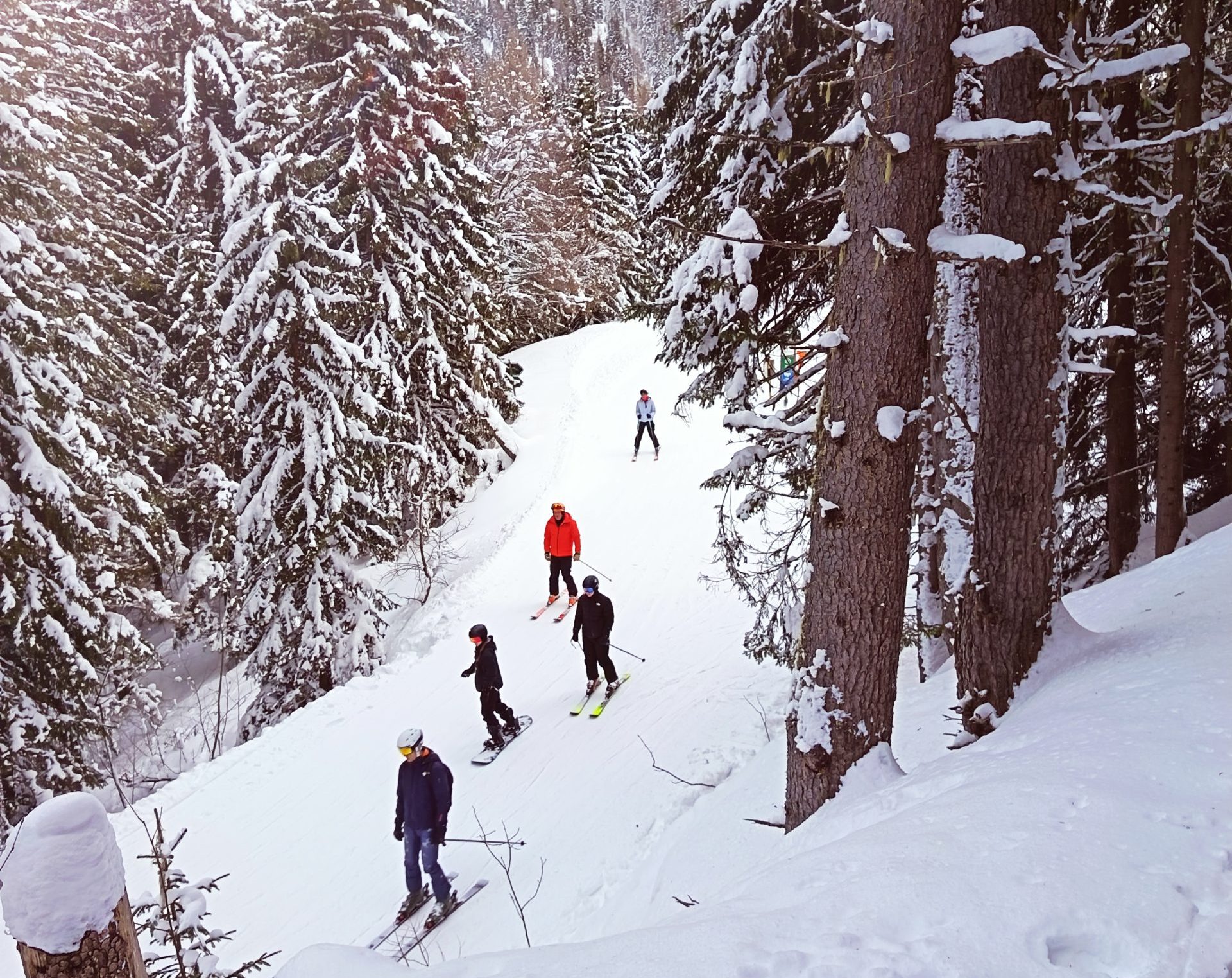 Arrivée de la piste près du Marteau